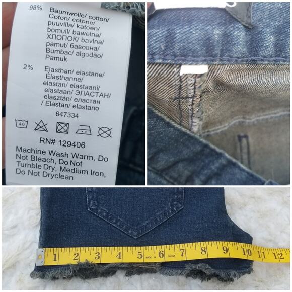 Cutoff Jean Shorts NWOT Venus Size 10 Dark Stretch Denim Women Summer Casual - Picture 3 of 5